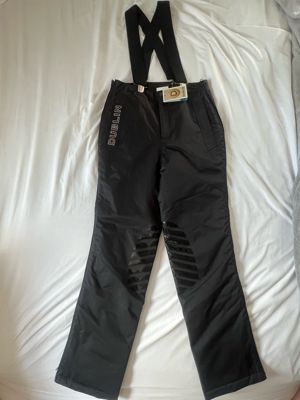 Women’s Black Insulated Snow Pants with Suspenders